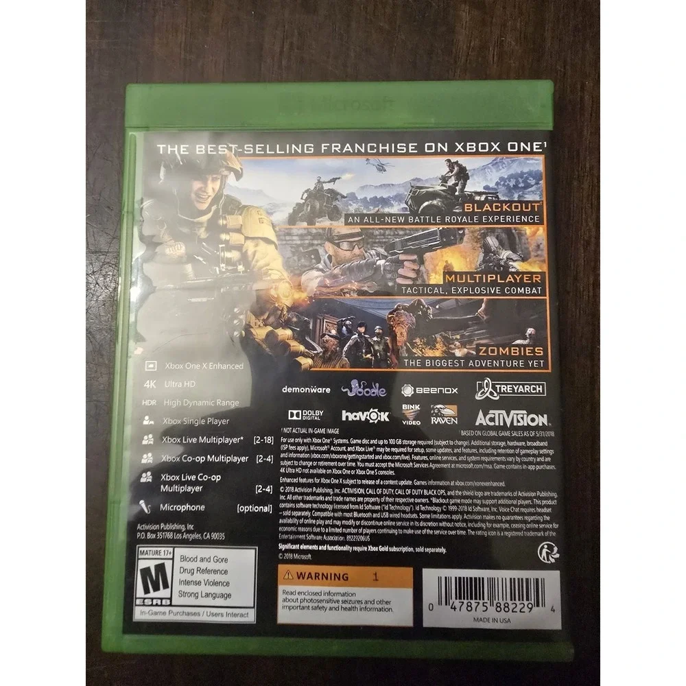 Call Of Duty Black Ops 4 Xbox‎ One TESTED
